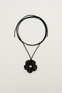 La Fleur Black Bolo Tie