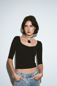 La Fleur Black Bolo Tie