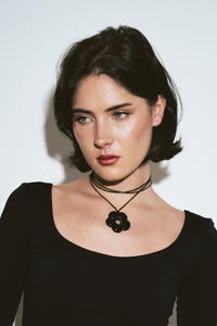 La Fleur Black Bolo Tie