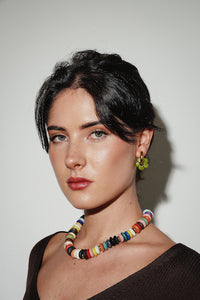 La Fleur Olive Hoops