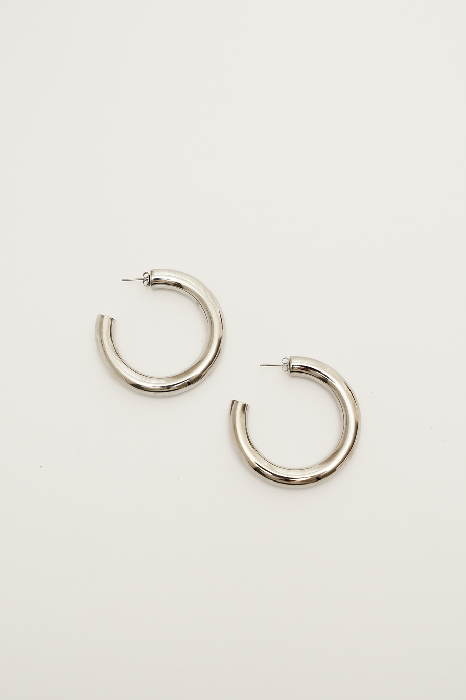 Mamba Silver Hoops