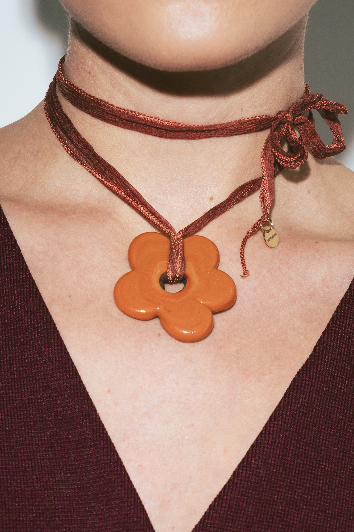 Jumbo Fleur Rust with Silk